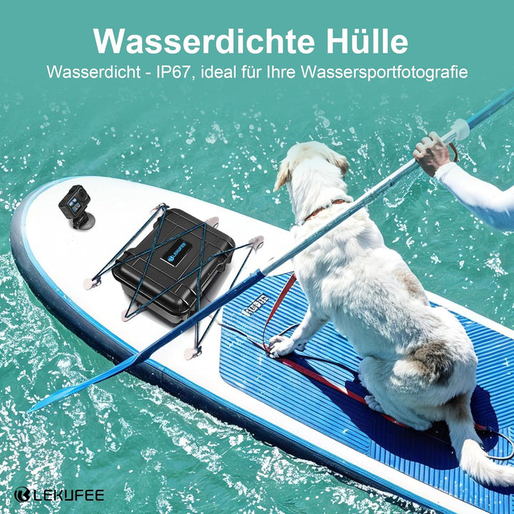 LEKUFEE Kleiner Wasserdichter Hartschalenkoffer für DJI Osmo Action 6/5 Pro/4/3 Actionkamera,Adventu