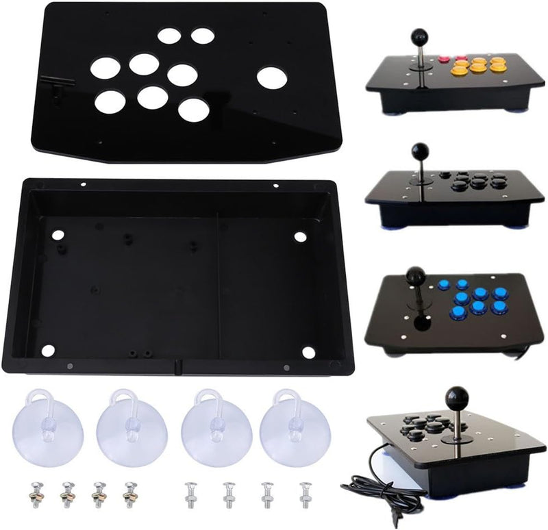 Arcade Game Kit USB Encoder mit geringer Verzögerung PC Joystick DIY Controller Schwarze Acrylscheib