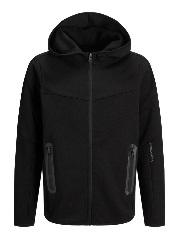 JACK & JONES Boy Kapuzenjacke Einfarbig Kapuzenjacke Junior 140 Schwarz, 140 Schwarz