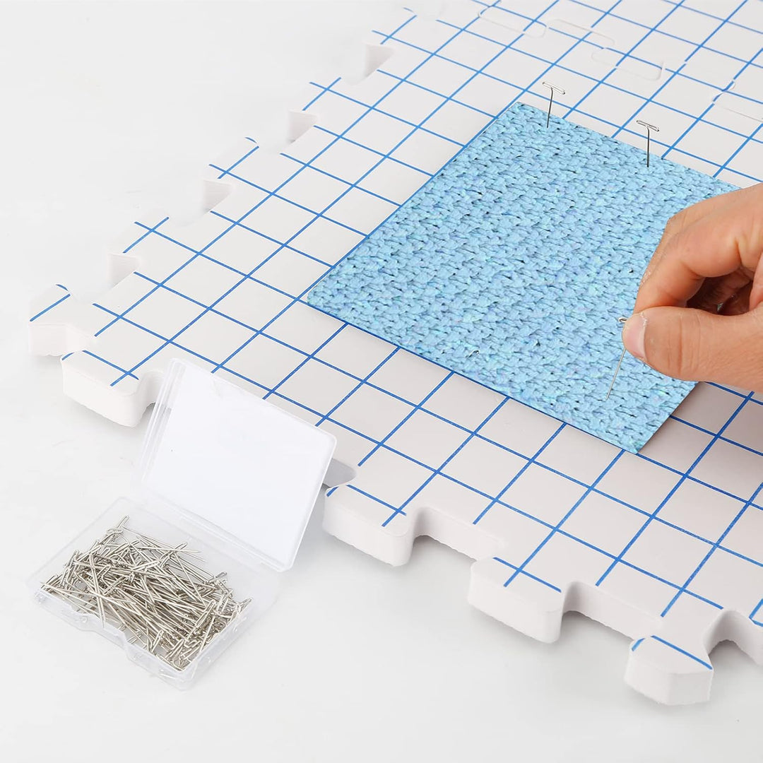 Yrangee Spannmatten mit Raster, Matten zum Spannen für Handarbeiten Stricken Häkeln Spitze Tiefe Spa