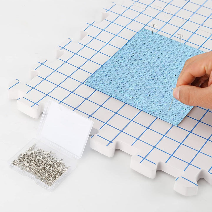 Yrangee Spannmatten mit Raster, Matten zum Spannen für Handarbeiten Stricken Häkeln Spitze Tiefe Spa