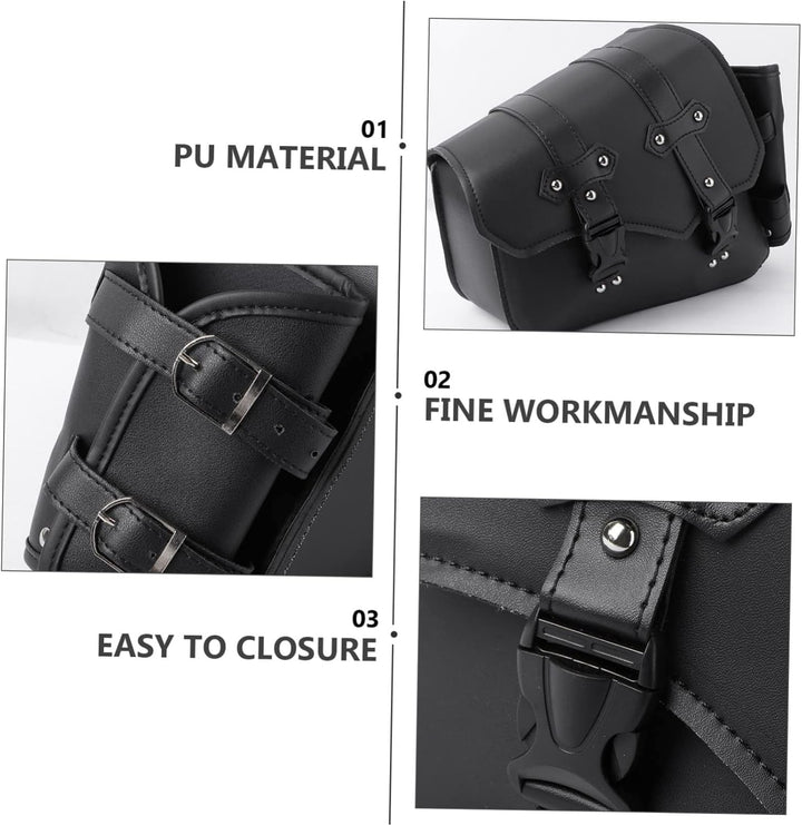 BESPORTBLE Motorradtasche Seitentasche Links Satteltasche PU Leder Wasserdicht Motorräder Gepäckträg