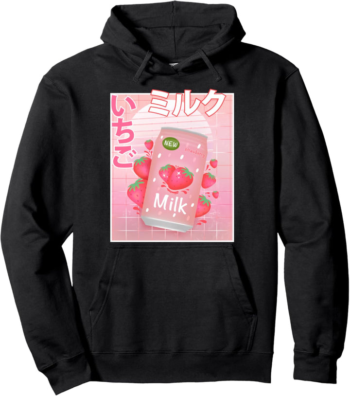 Kawaii Japanische Erdbeermilch Pullover Hoodie