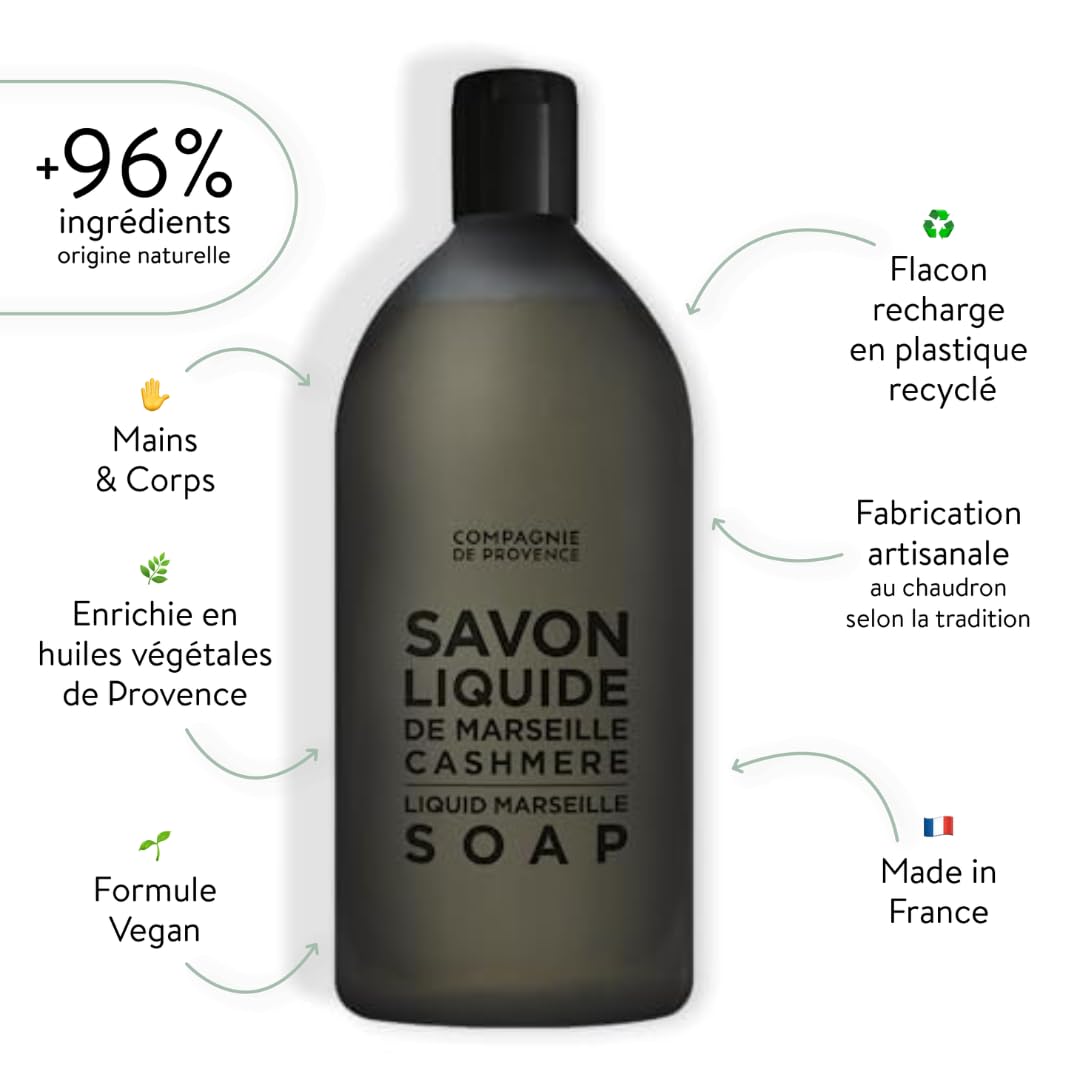 Compagnie De Provence Liquid Marseille Soap 1l Refill Cashmere