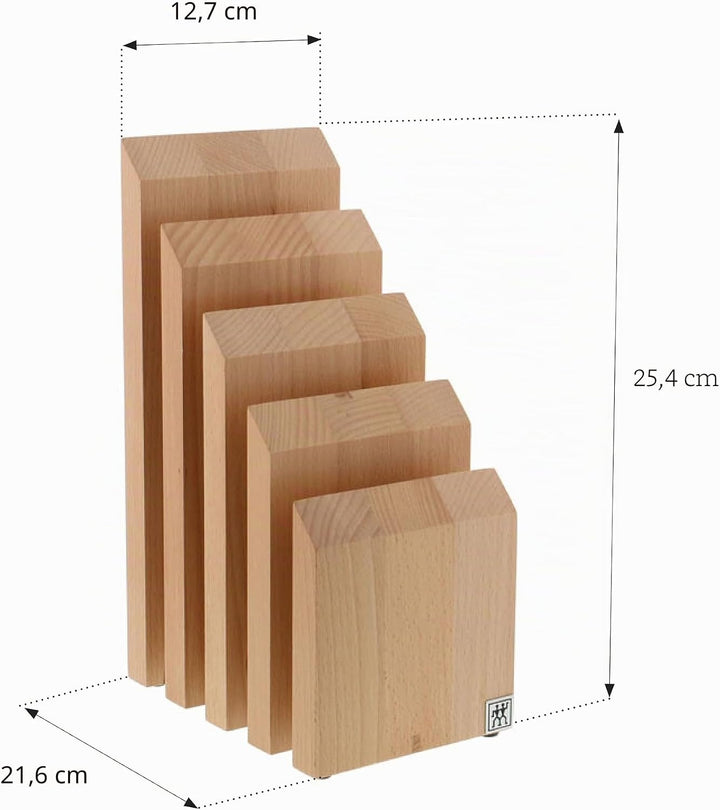 ZWILLING 35103-400 Italian Messerblock, Holz, Buchenholz Natur Buchenholz Natur Modern, Buchenholz N