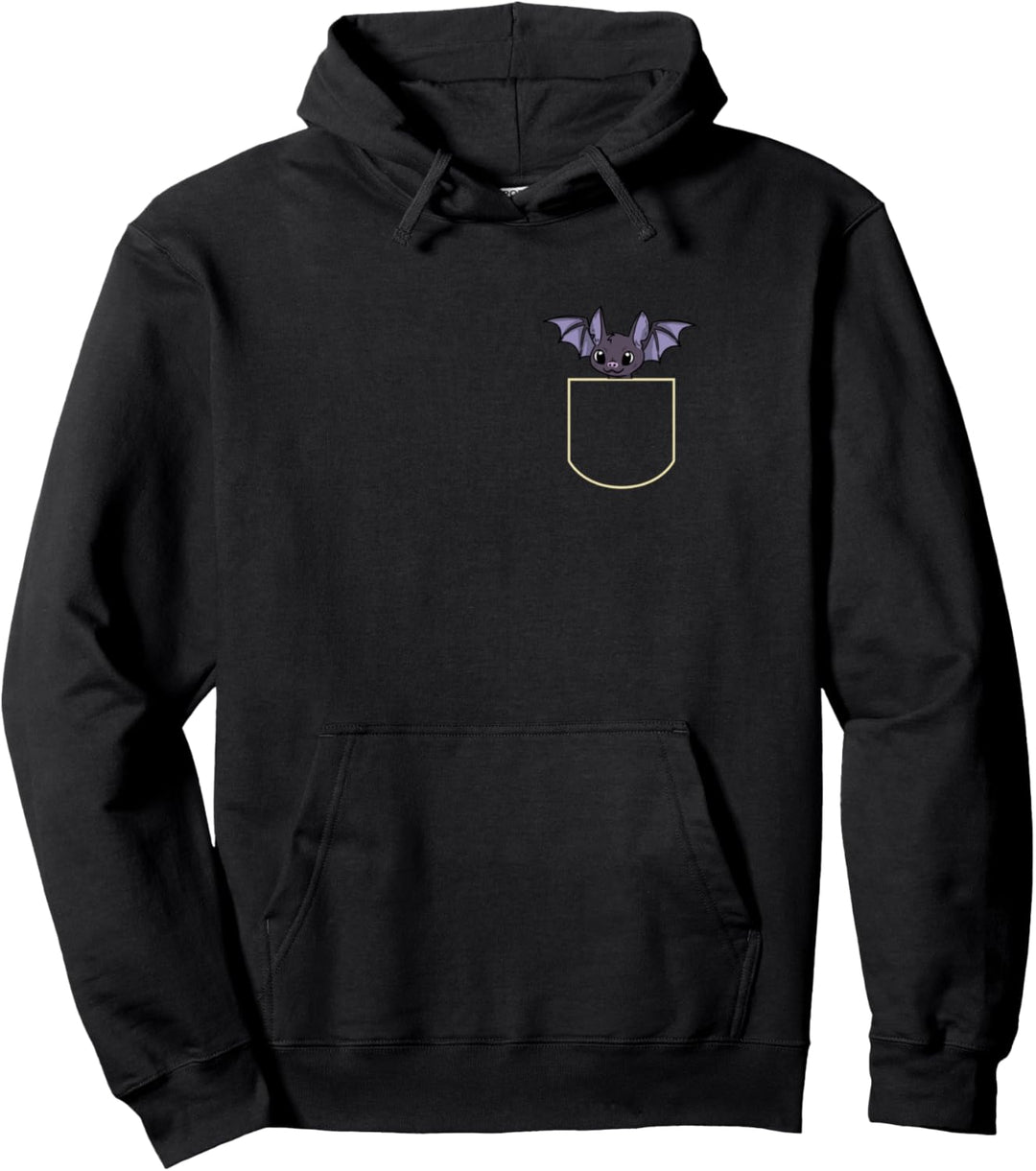 Lustiges Fledermaus Brusttasche Geschenk Flughund Pocket Pullover Hoodie