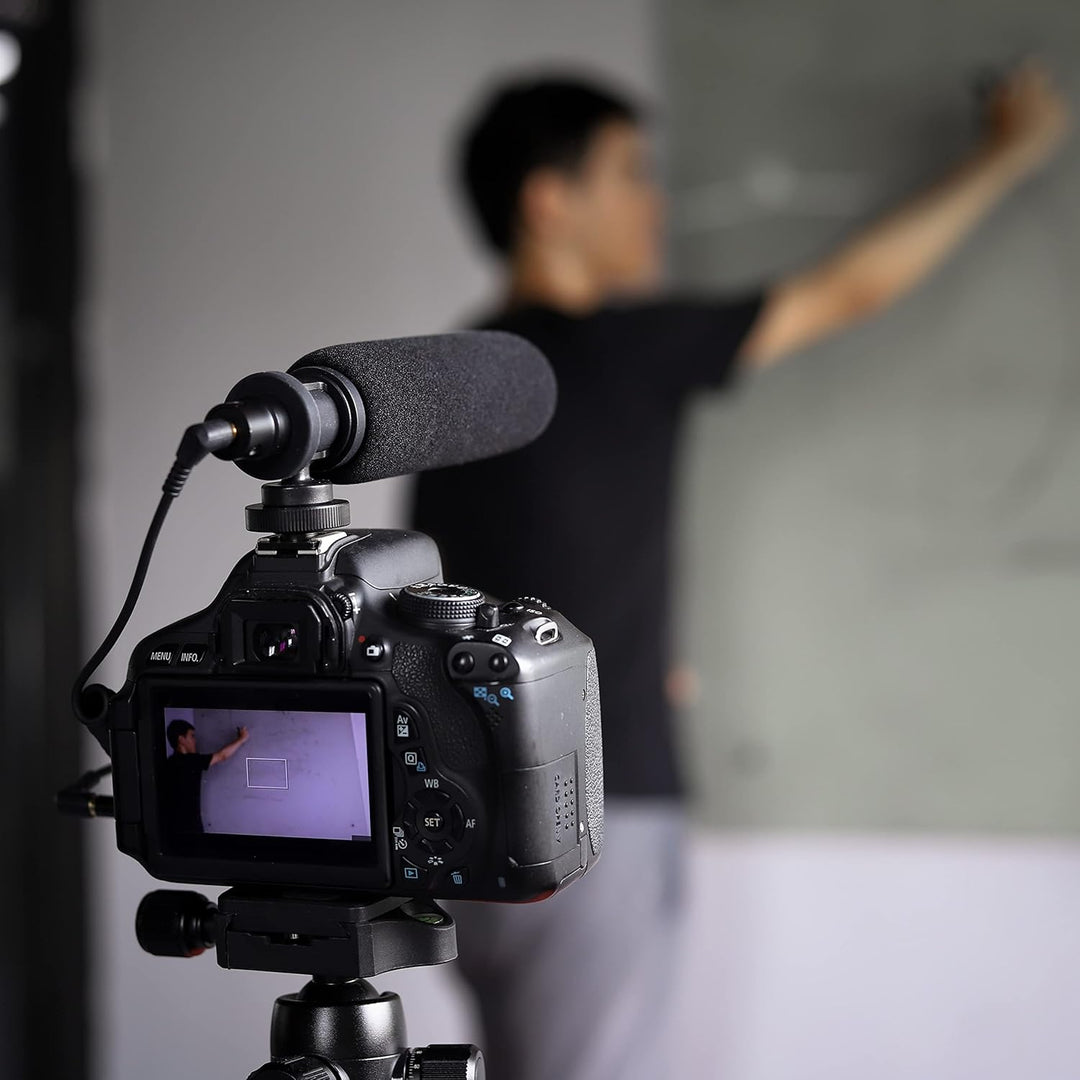 Prosound On Camera Microphone, Shotgun Condenser Mic with 3.5mm Jack & Cold Shoe Mount