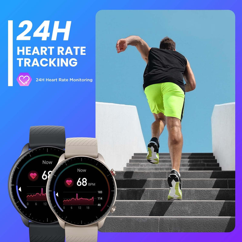 Amazfit [Version 2022] GTR 2 Smartwatch mit Bluetooth-Anrufe, 3 GB Musikspeicher, Sportuhr mit 90 Sp