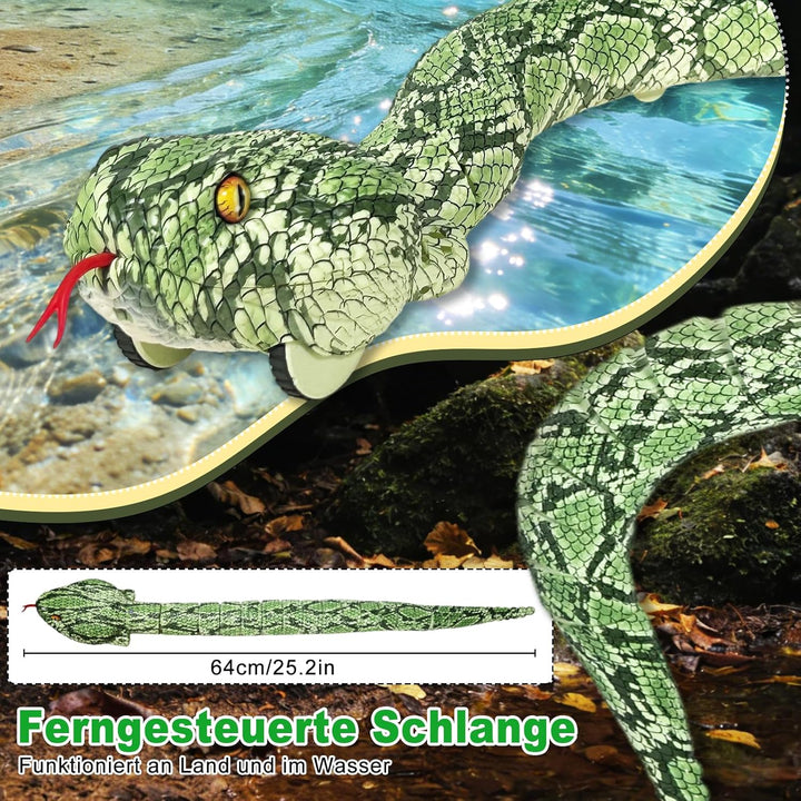 Ferngesteuerte Schlange, 64cm RC Ferngesteuert Pythonschlange, Schlange Spielzeug Elektrisch Land un
