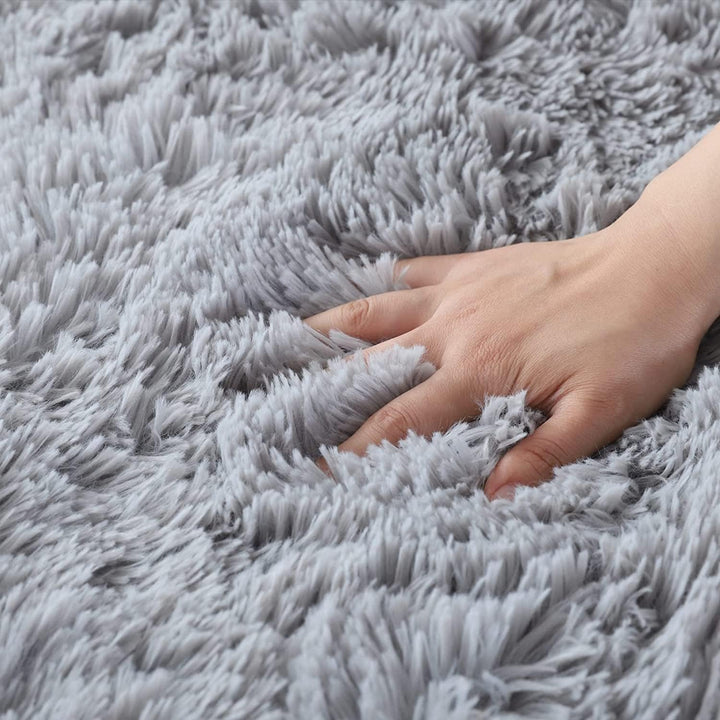Rund Teppiche Hochflor Rund Teppich Wohnzimmer Langflor Teppiche für Wohnzimmer flauschig Shaggy Sch