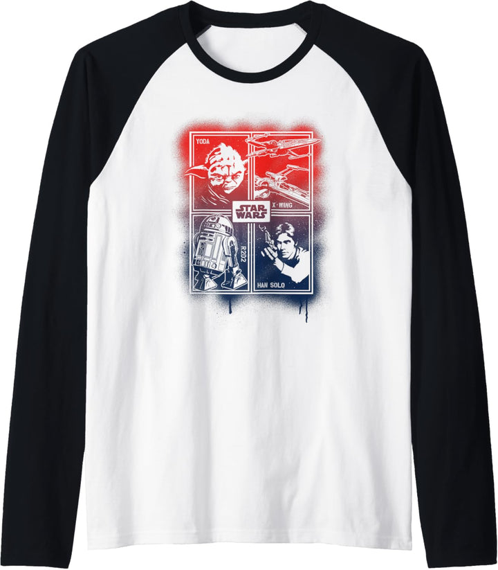 Star Wars Spray Collage Raglan