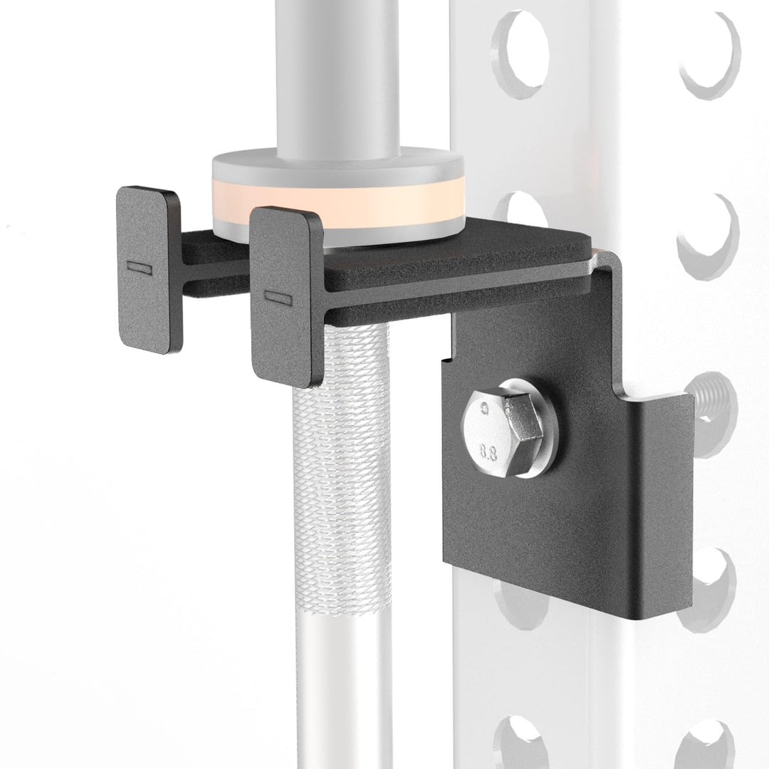 J Bryant Langhantelhalter für 3x3 &amp; 2x3 Power Racks - Ohne Bohren, Robuste Stahlstangenaufbewahrung