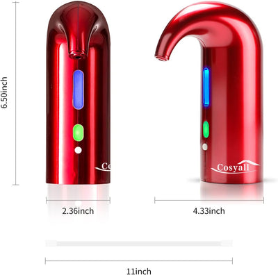 Tragbarer USB wiederaufladbarer elektrischer Weinbelüfter Dekanter, Ein-Knopf automatischer Weinspen