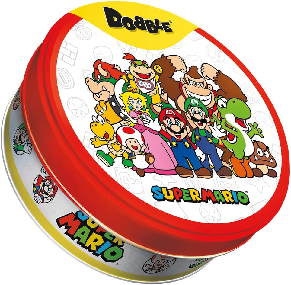 Zygomatic, Dobble Super Mario, Familienspiel, Kartenspiel, 2-8 Spieler, Ab 6+ Jahren, 15 Minuten, De