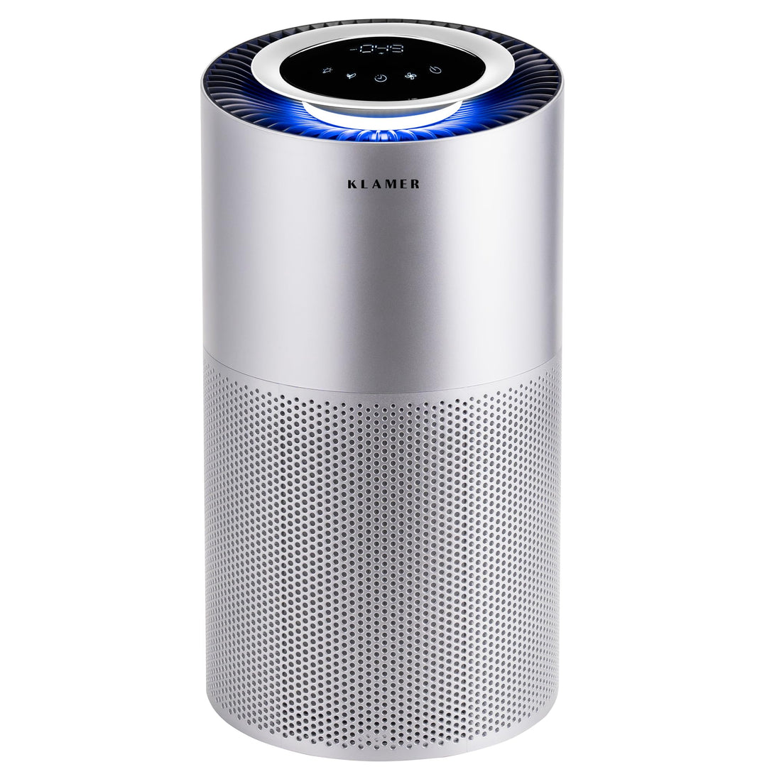 KLAMER Luftreiniger 600i mit HEPA Filter, CADR Spitzenleistung von 450 m³/h, für Räume bis 55m², ent