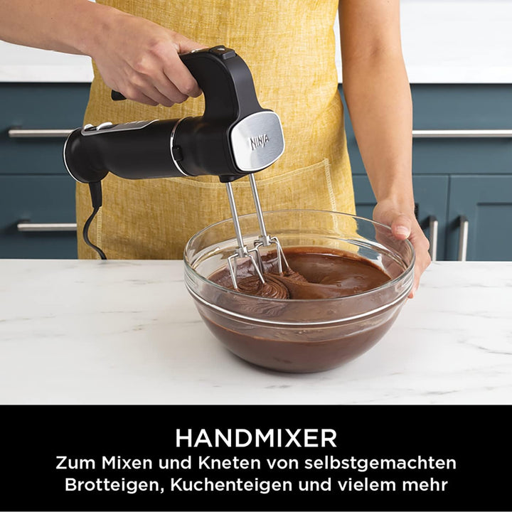 Ninja Foodi 3-in-1 Stabmixer, Handmixer & Zerkleinerer, Stufenweise Anlauf, 2 Misch- und 5 Rührgesch