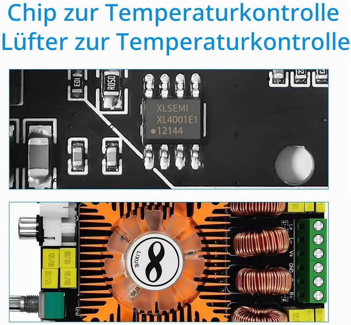 High Power TDA7498E 2.0 Digitaler Stromverstärker 160W X 2 Stereounterstützung BTL 220W mit Kühllüft