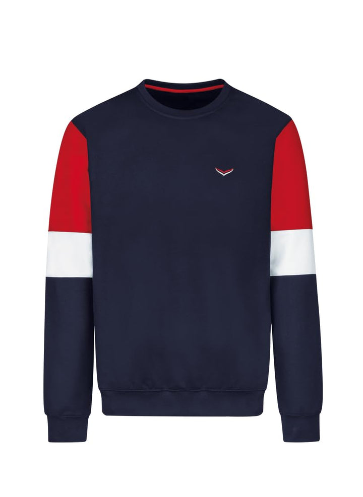 Trigema Sweatshirt mit kontrastfarbigen Elementen S Blau, S Blau