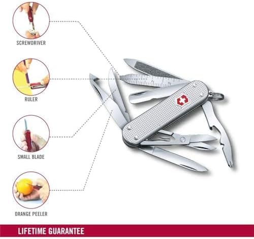 Victorinox Schweizer Taschenmesser, Mini Champ, Swiss Army Knife, Multitool, 14 Funktionen, Brieföff