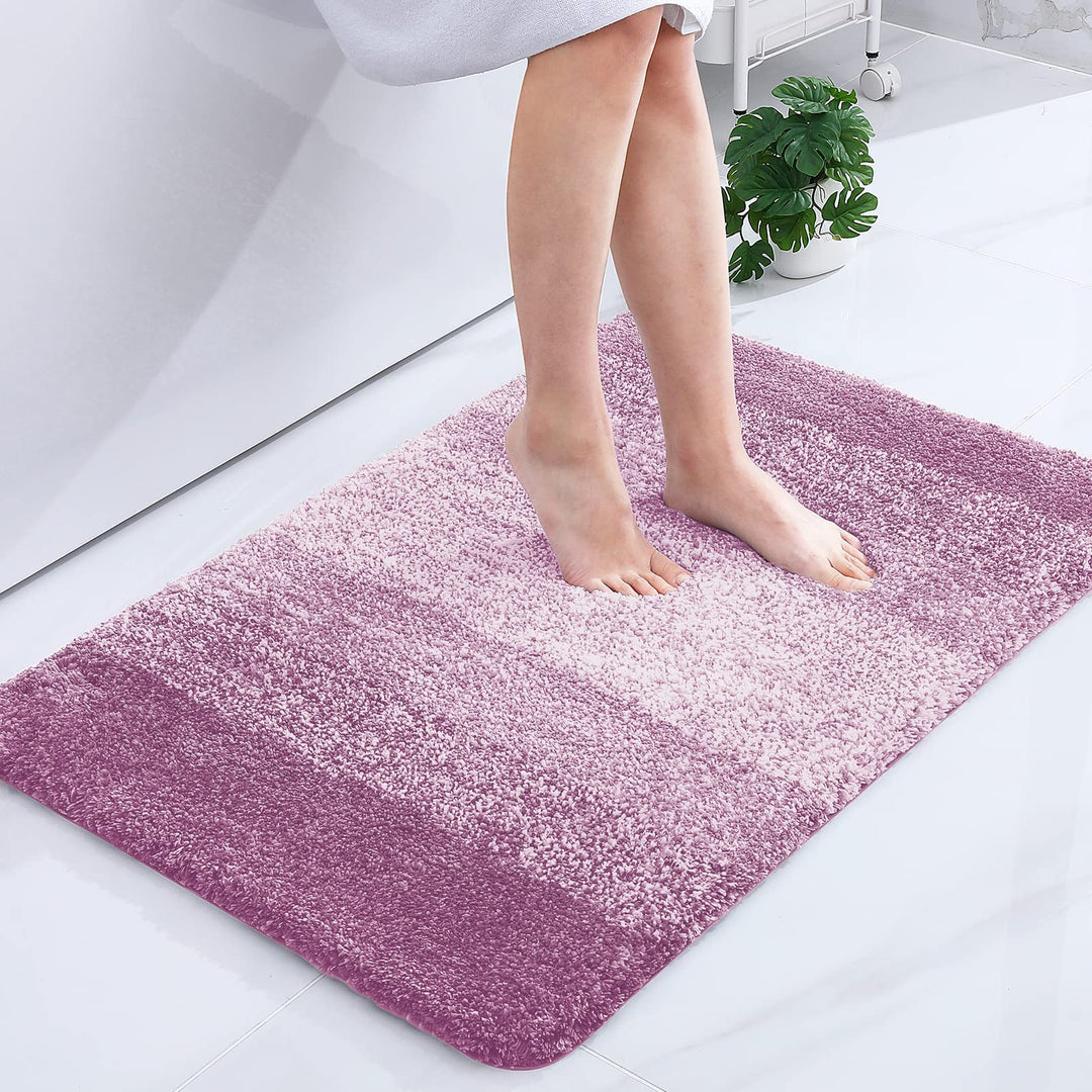 Homaxy Weich Badezimmerteppich 60x90 cm, rutschfest waschbar Badematte Flauschige Hochflor Badteppic