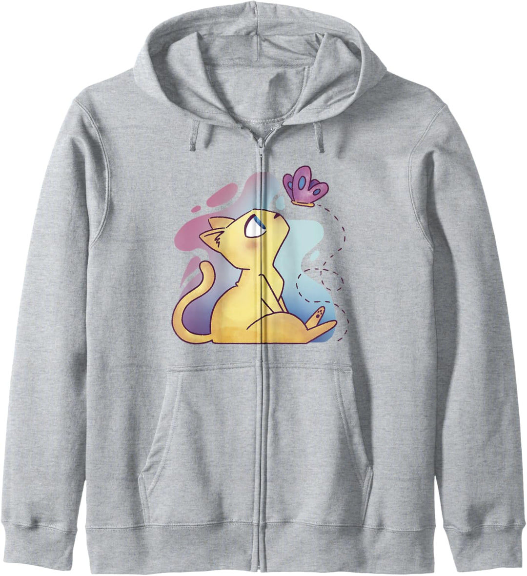Katze mit Schmetterling. Kapuzenjacke