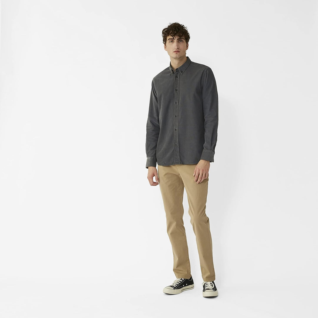 BY GARMENT MAKERS Sustainable; obviously! Unisex GM131303 3176 M Shirt, Gray Pinstripe, M
