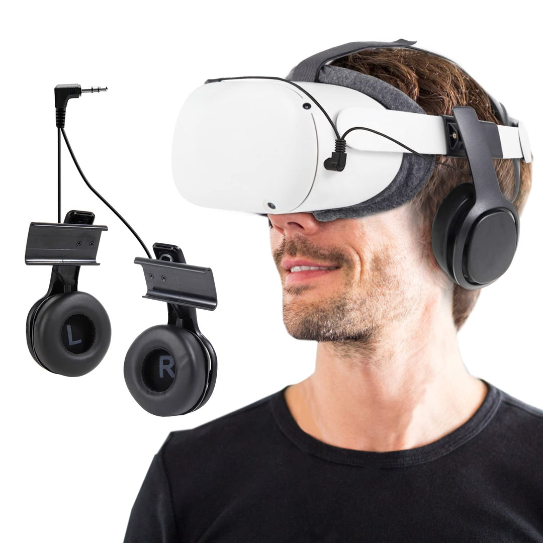Globular Cluster Stereo VR Headphones Custom Made for Oculus Quest 2 Elite Headband & Original Heads
