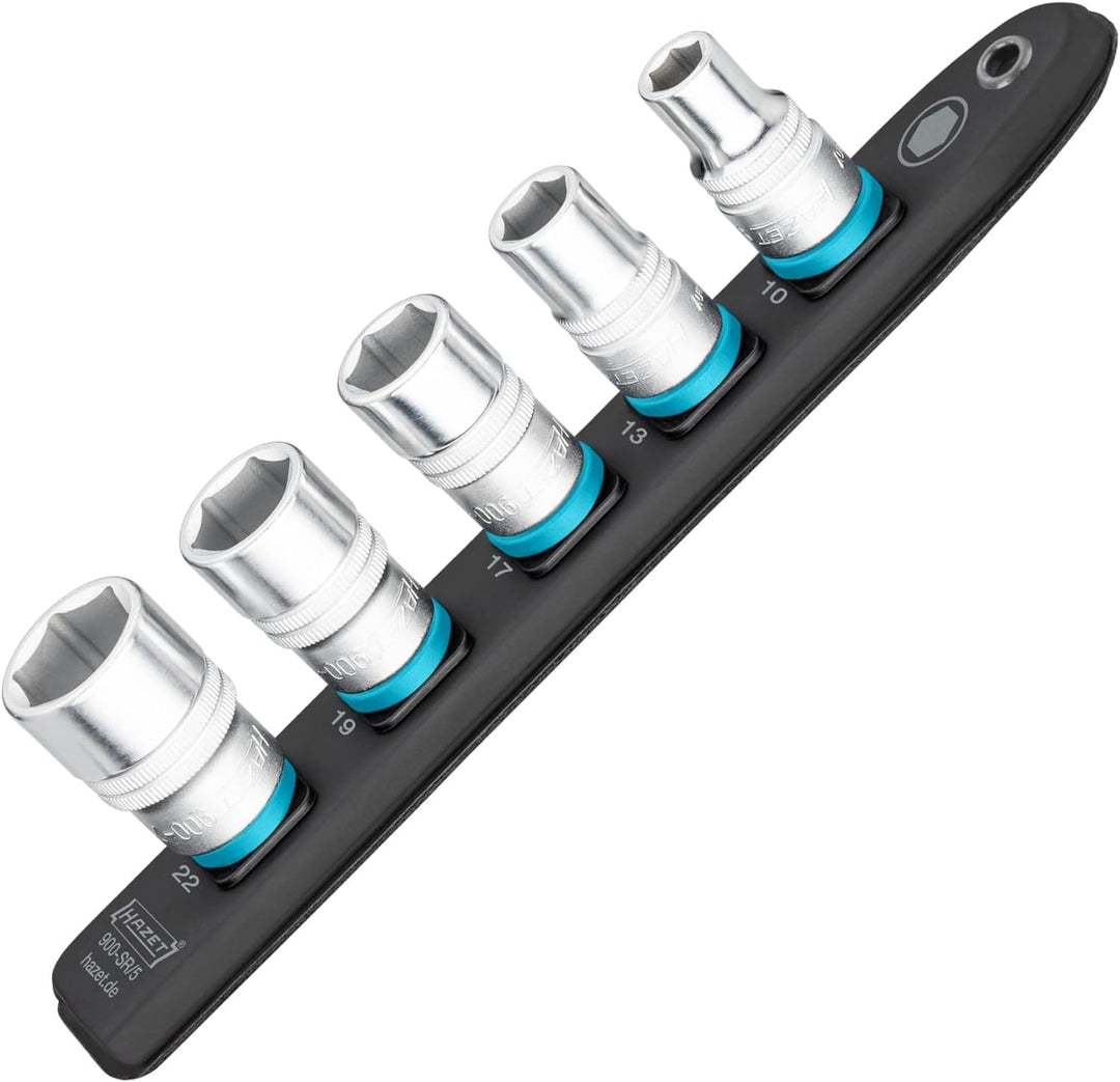 HAZET Smart-Rail 900SR-5 | magnetische Unterseite mit 5 Steckplätzen und robuster Drehverriegelung,