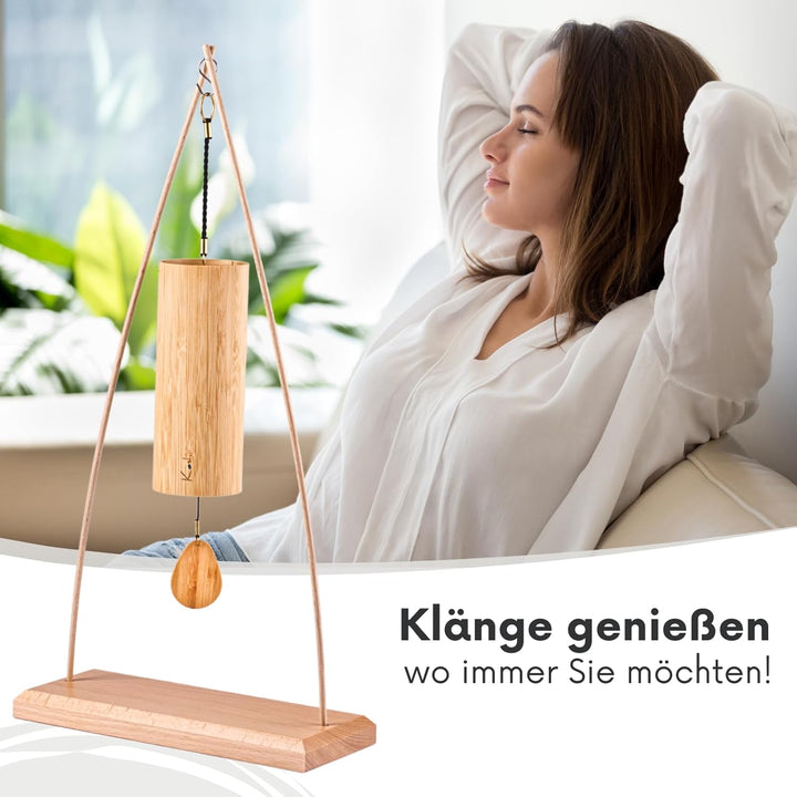 Koshi Klangspiel Aria - Luft mit Ständer Tipi - Klangspielständer für Klangtherapie Yoga und Entspan