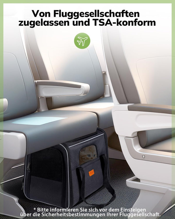 Morpilot Katzentransportbox für grosse Katzen und Welpen bis 7kg, Katzenbox Hundetasche mit Sicherhe