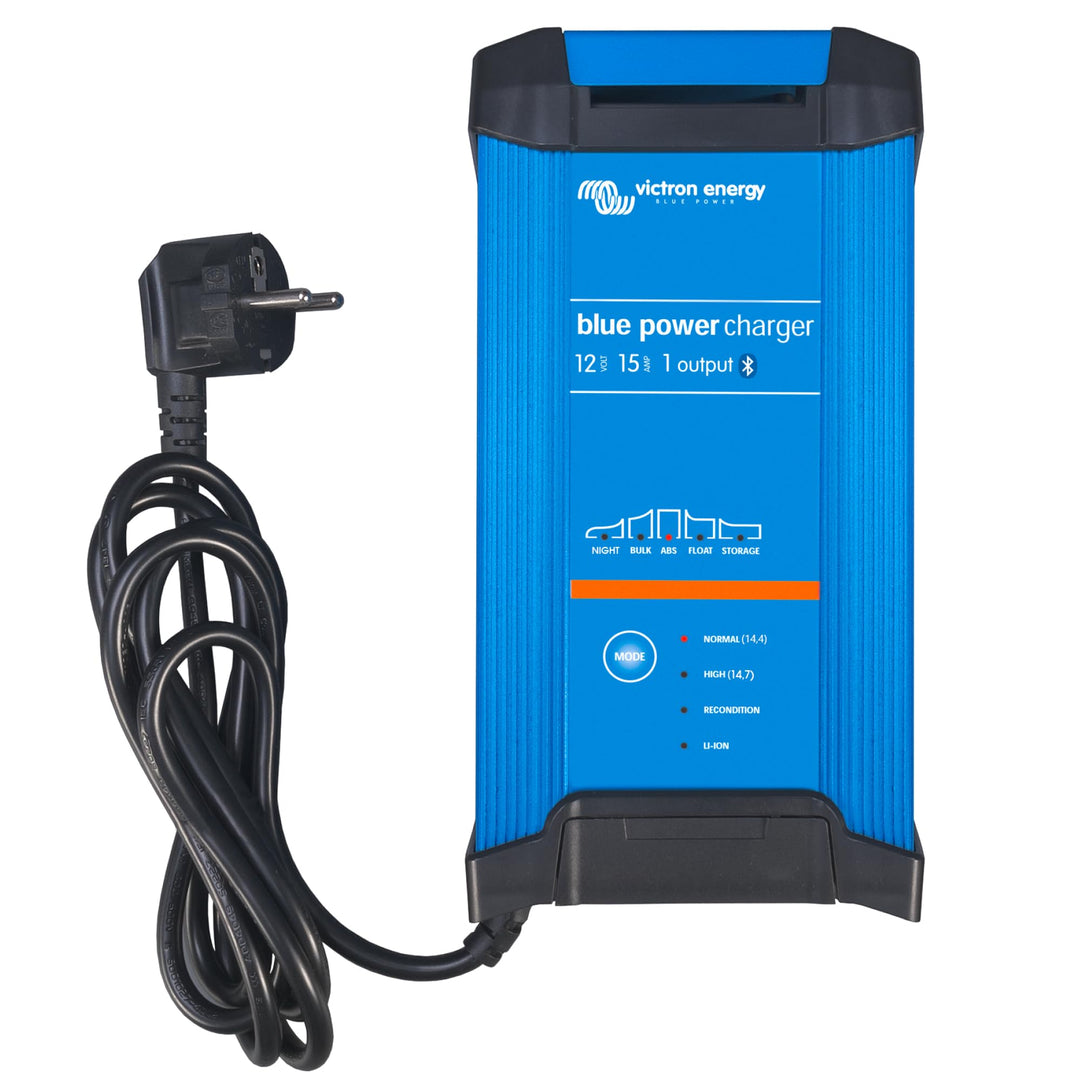 Ladegerät 15A 12V Victron Energy Blue Smart IP22 Bluetooth 12/15 1 Schuko 12V 15A - 1 Ausgang Single