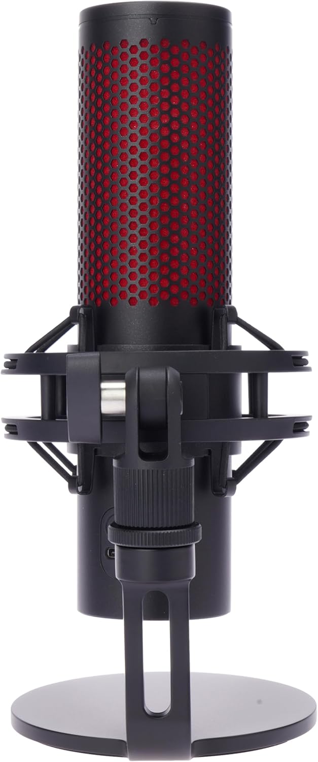 HyperX QuadCast 2 – USB Mikrofon für Gaming, Streaming und Podcasting, mit On-Board-Steuerung, LED-B