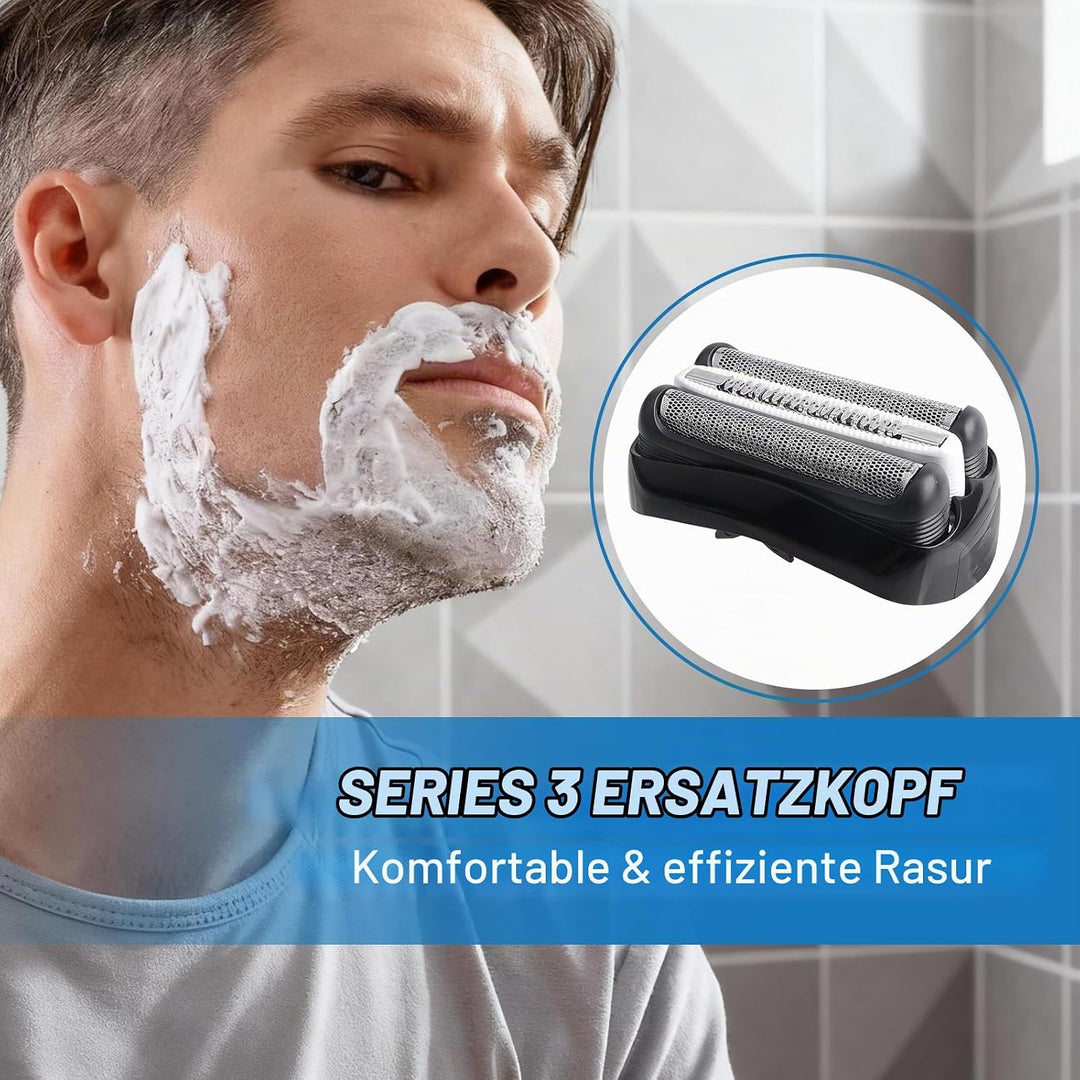 2 Stück 32B Scherkopf Serie 3, Elektrischer S3 Rasierkopf Kompatibel MitSeries 3, S3 Scherkopf Ersat