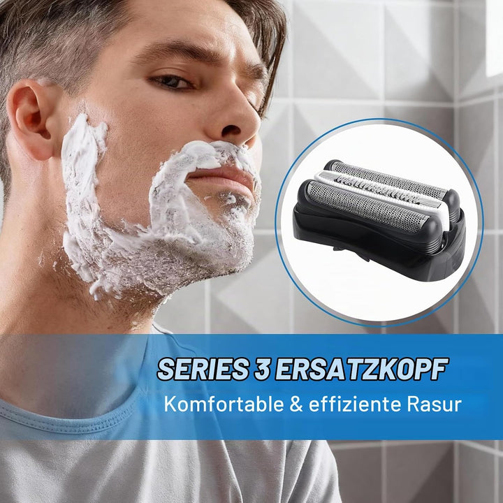 2 Stück 32B Scherkopf Serie 3, Elektrischer S3 Rasierkopf Kompatibel MitSeries 3, S3 Scherkopf Ersat