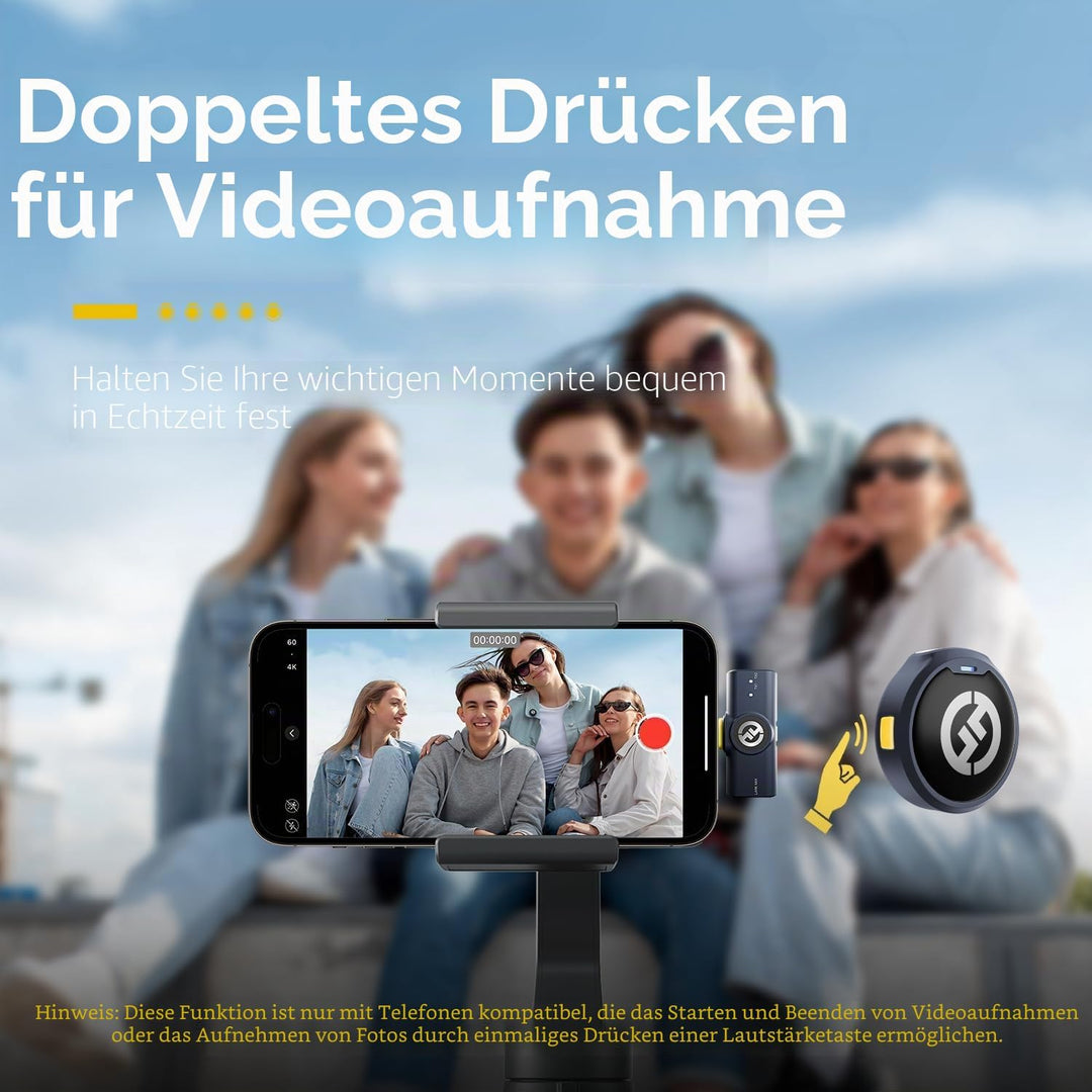 Hollyland Lark M2 Kabellos Lavalier Mikrofon für iPhone/Android/Kamera/PC/Laptop mit Lightning/USB-C