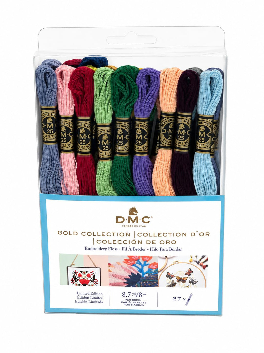 DMC - Mouliné Garnpack Goldkollektion, 100% Baumwolle - 27 Stränge Mouliné Spécial Art. 117MC, je 8