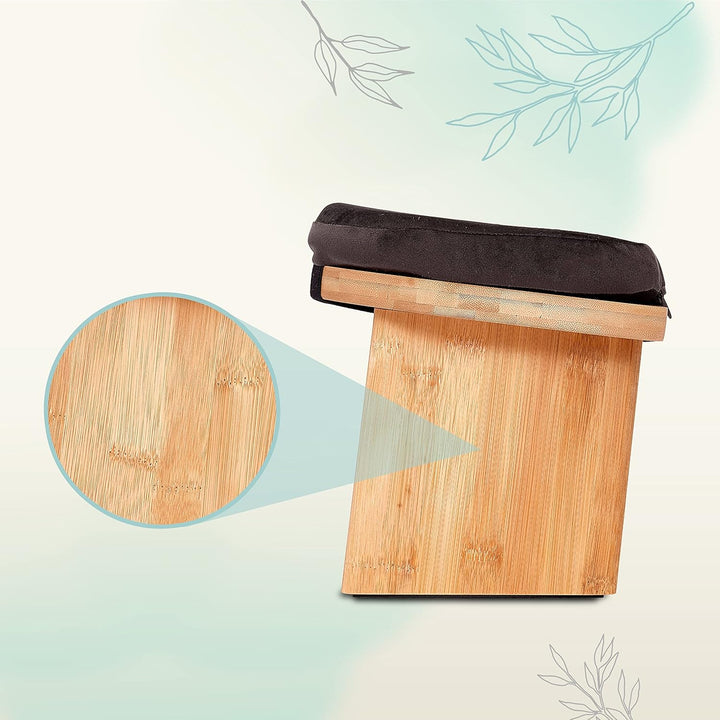 Yoga Bench, klappbare Yoga Bank aus Holz, ergonomische Meditationsbank, Gebetshocker für spirituelle