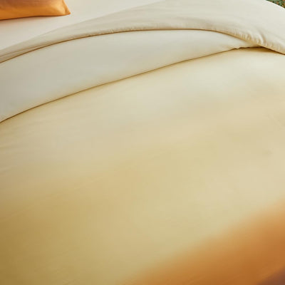 OLDBIAO Bettwäsche 155x220 cm 2er Set, Beige - Braun Farbverluaf Design, Weich Pflegeleicht Mikrofas