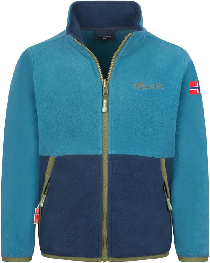 Trollkids wasserdichte atmungsaktive Kinder 3in1 Jacke mit verstellbarer Kapuze und Strickfleece-Inn