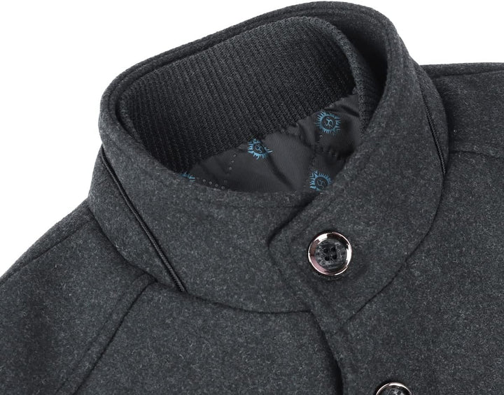 YOUTHUP Herren Mantel mit Winterweste Kurzer Wolle Wintermantel Winter Outdoor Dicker Wollmantel M G