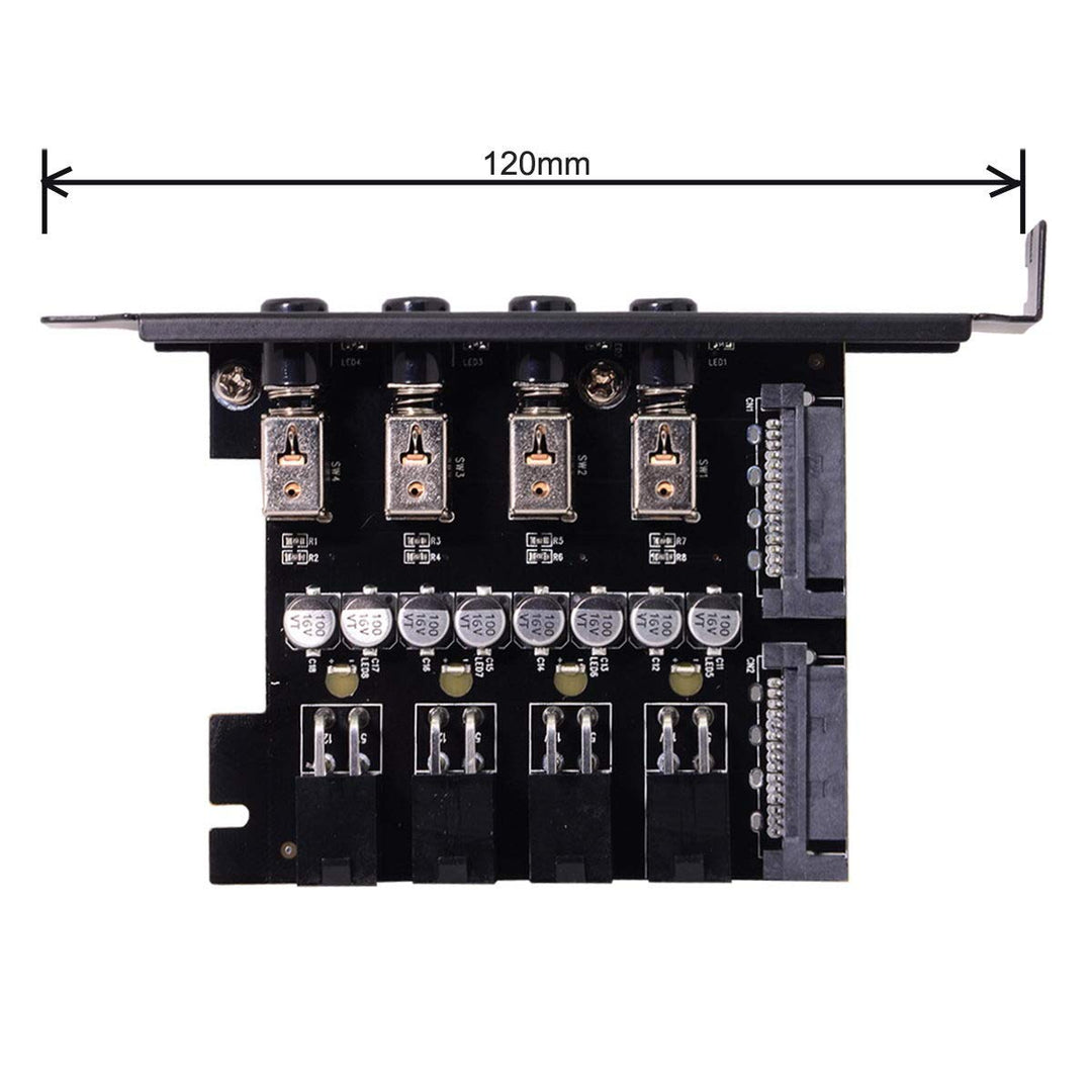 chenyang 4 SATA HDD SSD Festplatte Power Switch Selector Modul Control System mit 120mm PCI Halterun