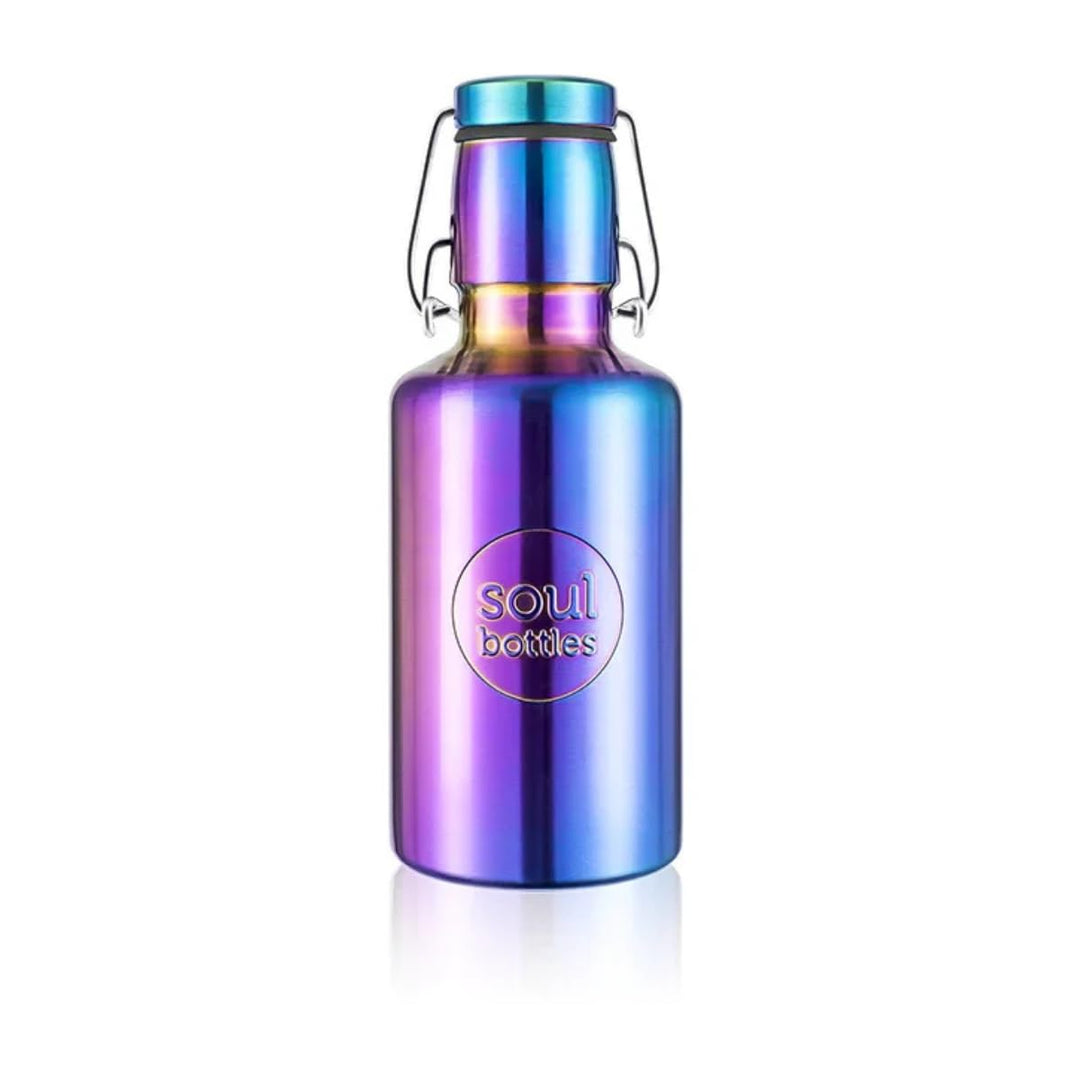 Soulbottles Unisex – Erwachsene Utopia Edelstahlflasche, Lila, 0,5L 500 ml Violett, 500 ml Violett