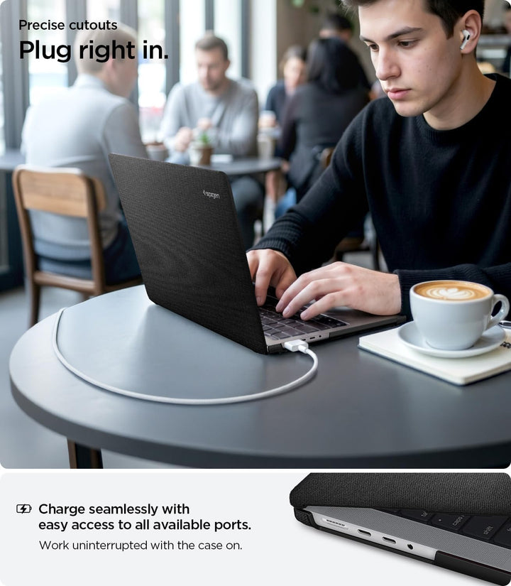 Spigen Urban Fit Hülle MacBook Pro 14" Zoll Case Kompatibel mit M4 / M4 Pro / M4 Max (2024), M3 / M3