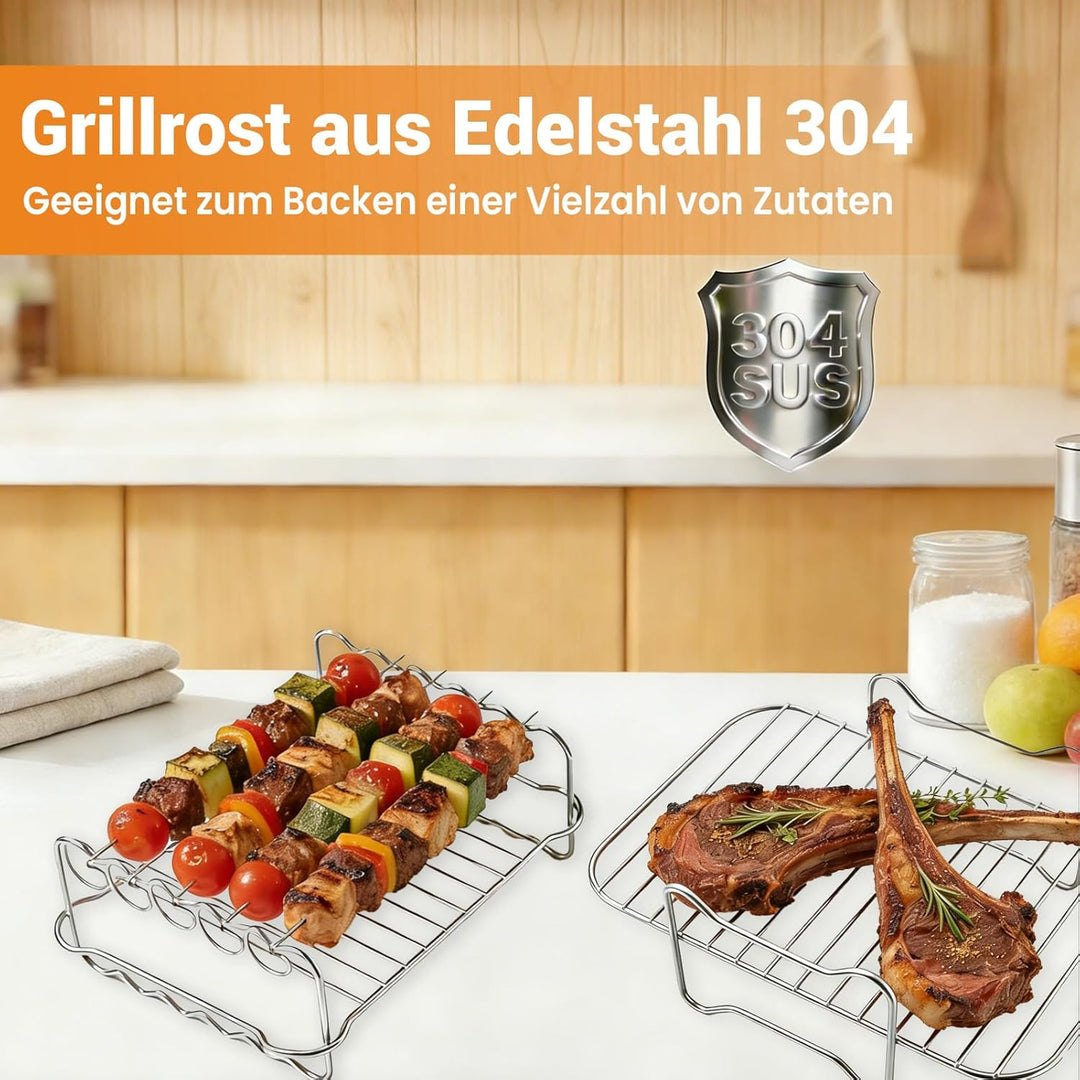 COSORI Heissluftfritteuse Zubehör für COSORI Dual Blaze Airfryer 8,5 L, Airfryer Zubehör enthält Sil