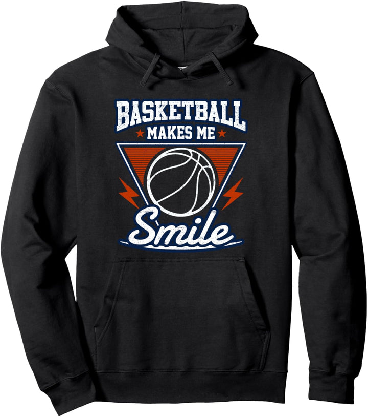 Basketball Lächeln Basketballer Geschenk Basketball Pullover Hoodie