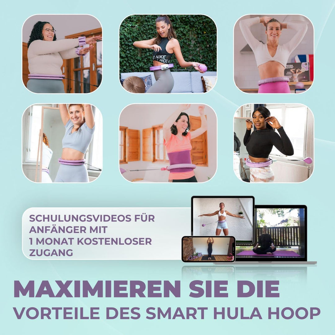 Swiss Activa+ Leiser Hula-Hoop-Reifen mit Taillentrainer S6+ mit Taillentrimmer, S6+ mit Taillentrim
