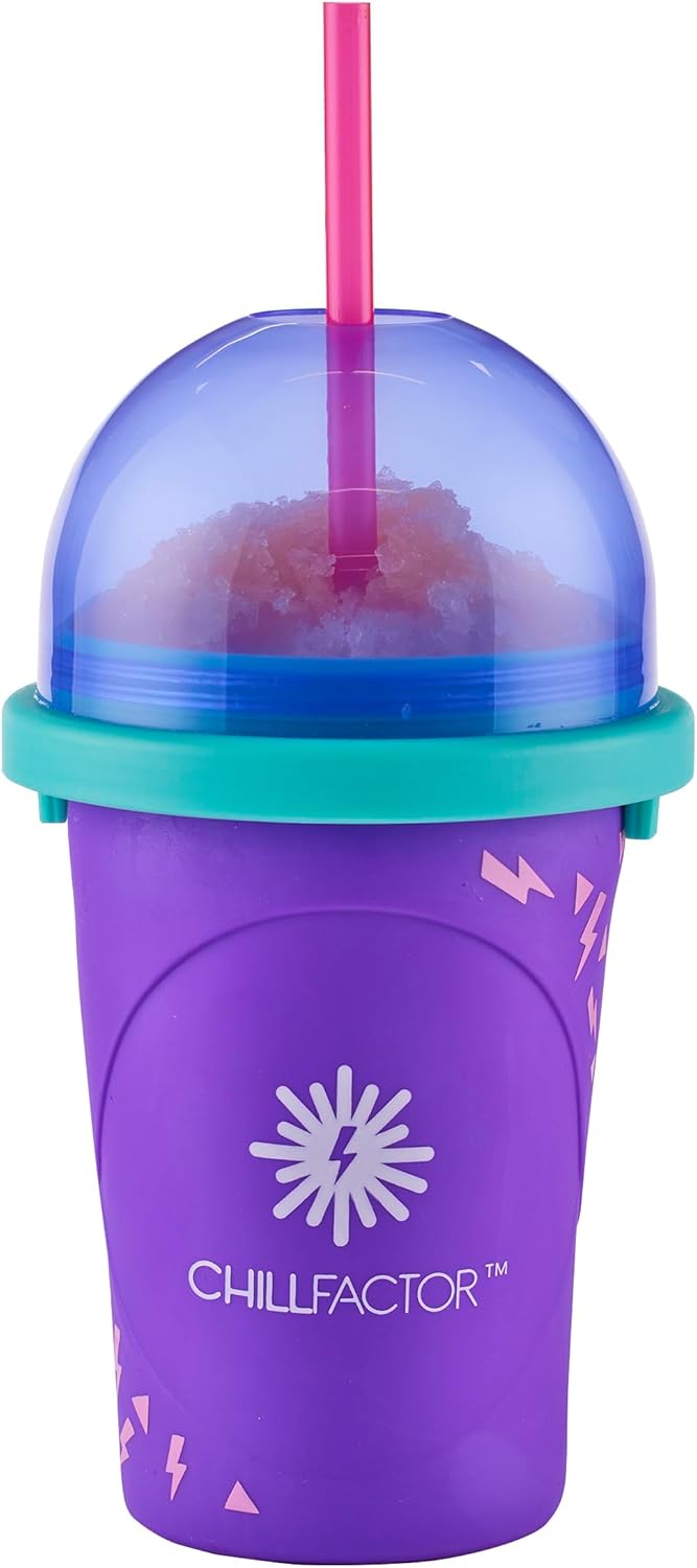 Chill Factor Color Shock Slushy Power Purple - Maker Wiederverwendbarer Slushy-Squeezer Küchenspielz