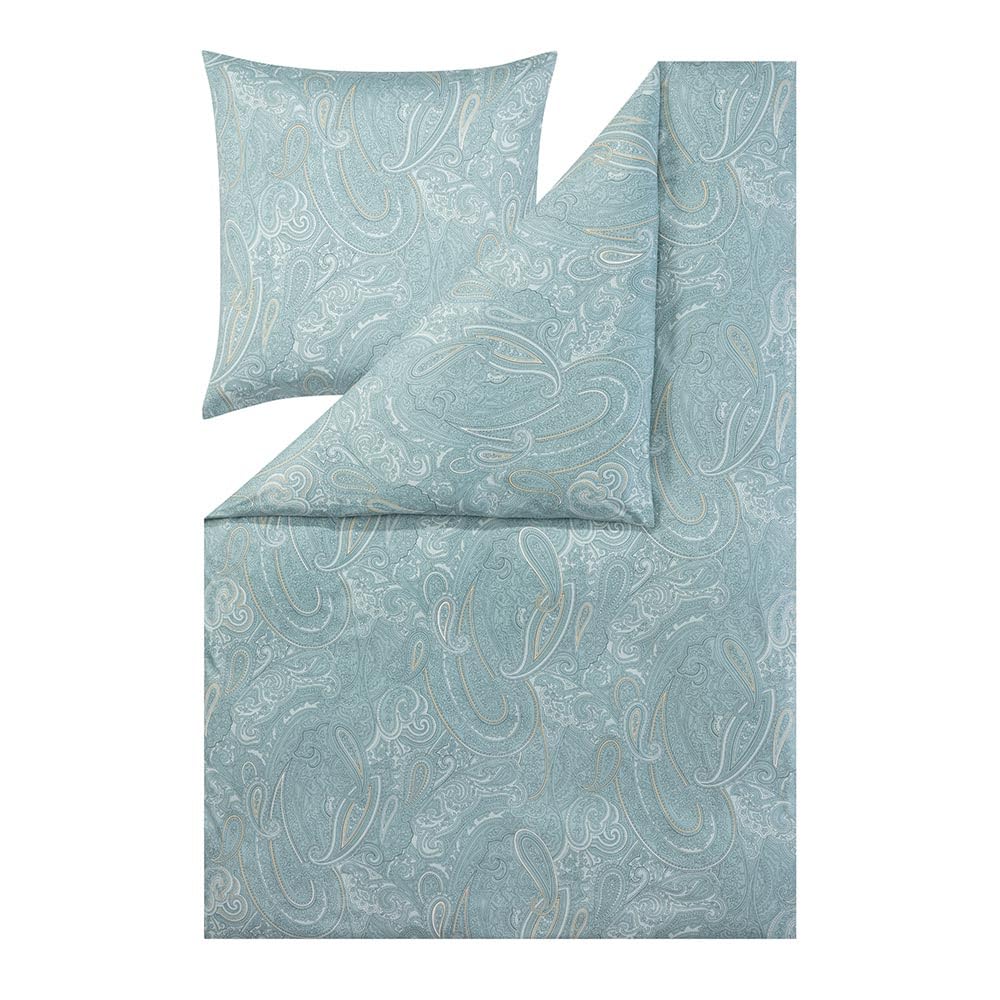 Bettwäsche Nathan | beige Mako-Interlock-Jersey (Salbei 532, 1 x 80x80 + 1 x 155x220 cm)