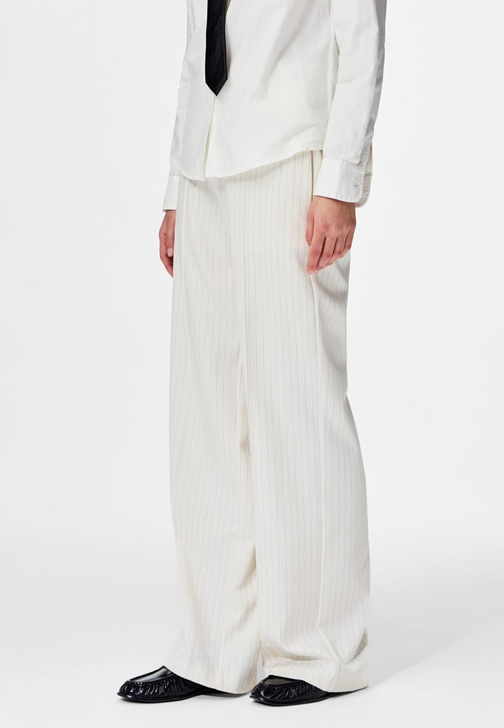 PIECES Female Hose mit weitem Bein PCBOZZY Gestreift S Birch, S Birch