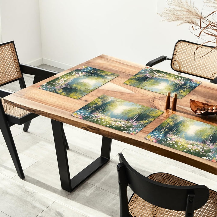 KitchenYeah© Platzsets Abwaschbar 6-Teilig 45x30 cm Tischsets Platzdeckchen Platzset Unterlage Tisch